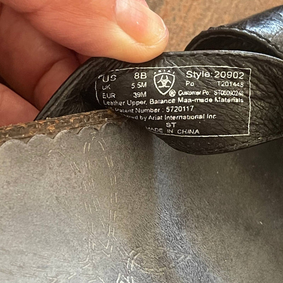 Ariat Women's Wedge Leather Slip On Sandals Sz 8 - Picture 8 of 9